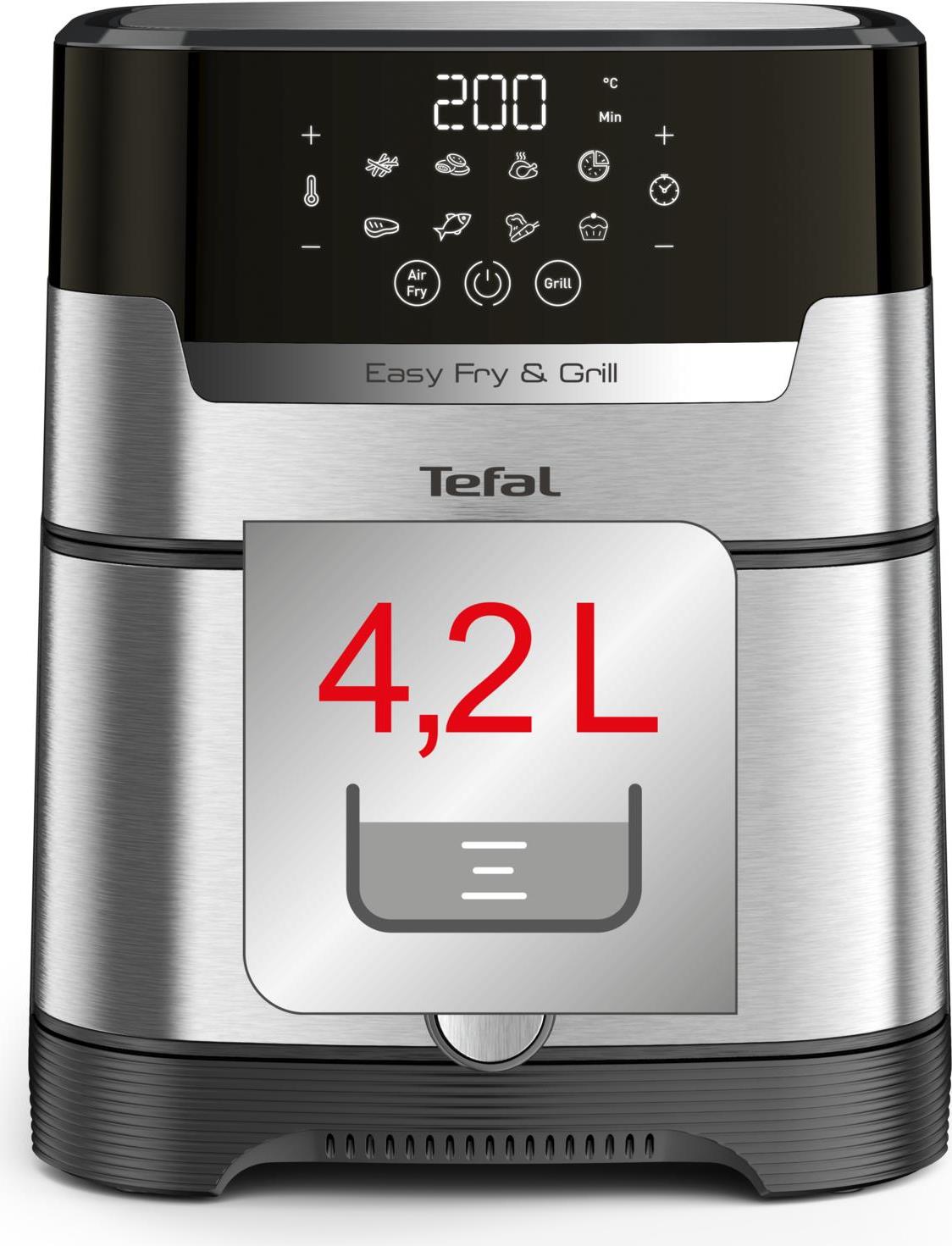 Купить Tefal Easy Fry & Grill DELUXE (EY505D) - Heißluftfritteuse - 4,2 l - 80 °C - 200 °C - 6 Person(en) - 60 min (EY505D) в магазине wardena.ru