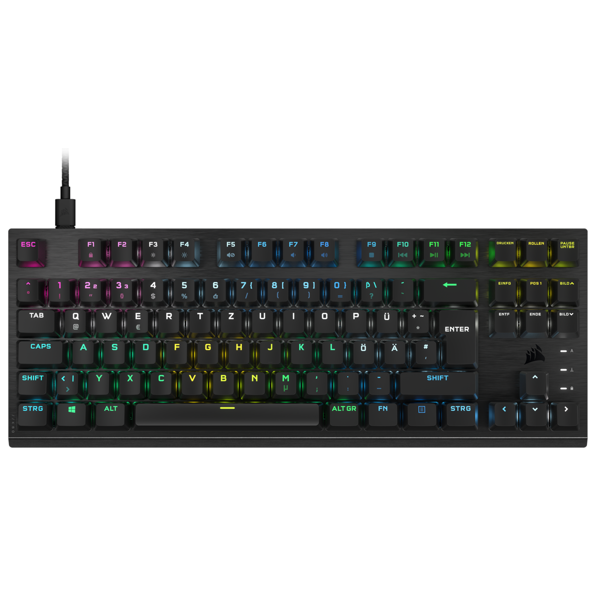 Купить CORSAIR K60 PRO RGB - Tastatur - mechanisch, TKL, Gaming - Hintergrundbeleuchtung - USB - Deutsch - Tastenschalter: CORSAIR OPX RGB (CH-911D01A-DE) в магазине wardena.ru