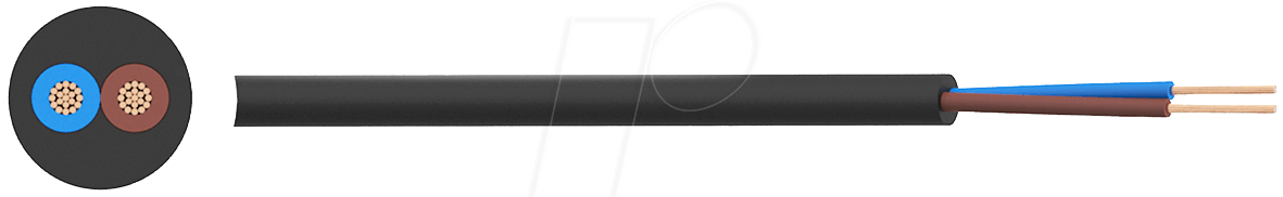 Купить RND CABLE RND 475-00026 - Anschlussleitung H05VV-F, 2 x 1,5 mm, 50 m, schwarz (RND 475-00026) в магазине wardena.ru