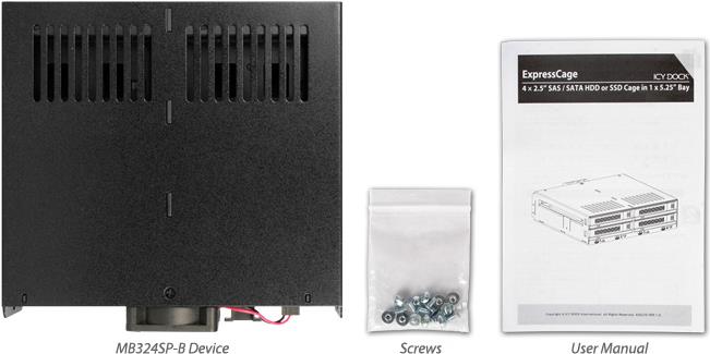 Купить ICY Dock ExpressCage MB324SP-B - Gehäuse für Speicherlaufwerke mit Lüfter - 6.4 cm (2.5") - Schwarz (MB324SP-B) в магазине wardena.ru