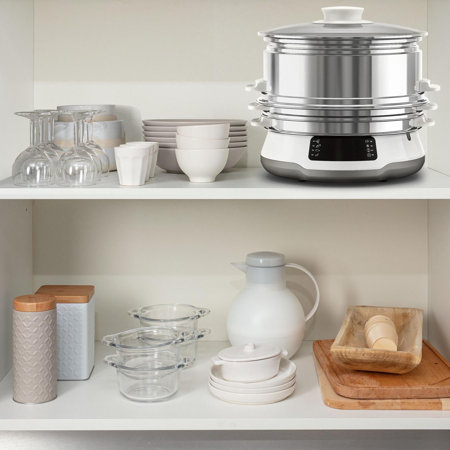 Купить Tefal Convenient Series Deluxe VC502D - 3 Korb/Körbe - Edelstahl - Weiß - Arbeitsplatte - Berührung - Vorderseite - Edelstahl (VC502D) в магазине wardena.ru