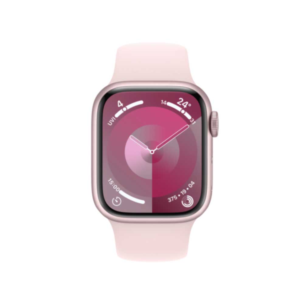 Купить APPLE Watch Series 9 GPS + Cellular 41mm Pink Aluminium Case with Light Pink Sport Band - M/L (MRJ03QF/A) в магазине wardena.ru