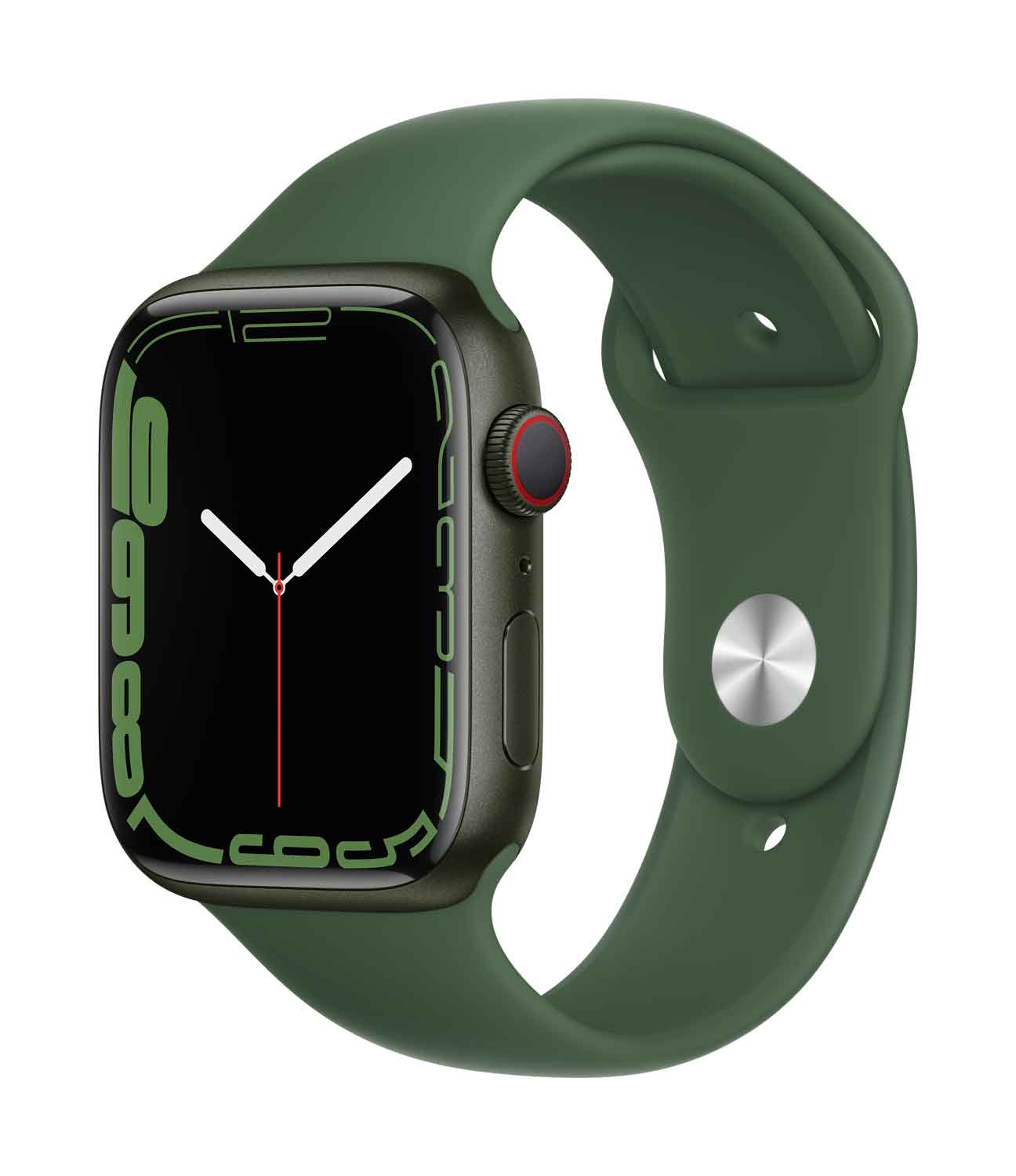 Купить Apple Watch Series 7 (GPS + Cellular) - 45 mm - green aluminum - intelligente Uhr mit Sportband - Flouroelastomer - clover - Bandgröße: regelmäßig - 32GB - Wi-Fi, Bluetooth - 4G - 38,8 g (MKJR3FD/A) в магазине wardena.ru
