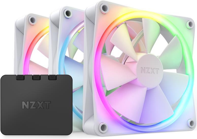 Купить NZXT F Series F120 RGB Triple Pack - Gehäuselüfter - 120 mm - Mattes Weiß (RF-R12TF-W1) в магазине wardena.ru