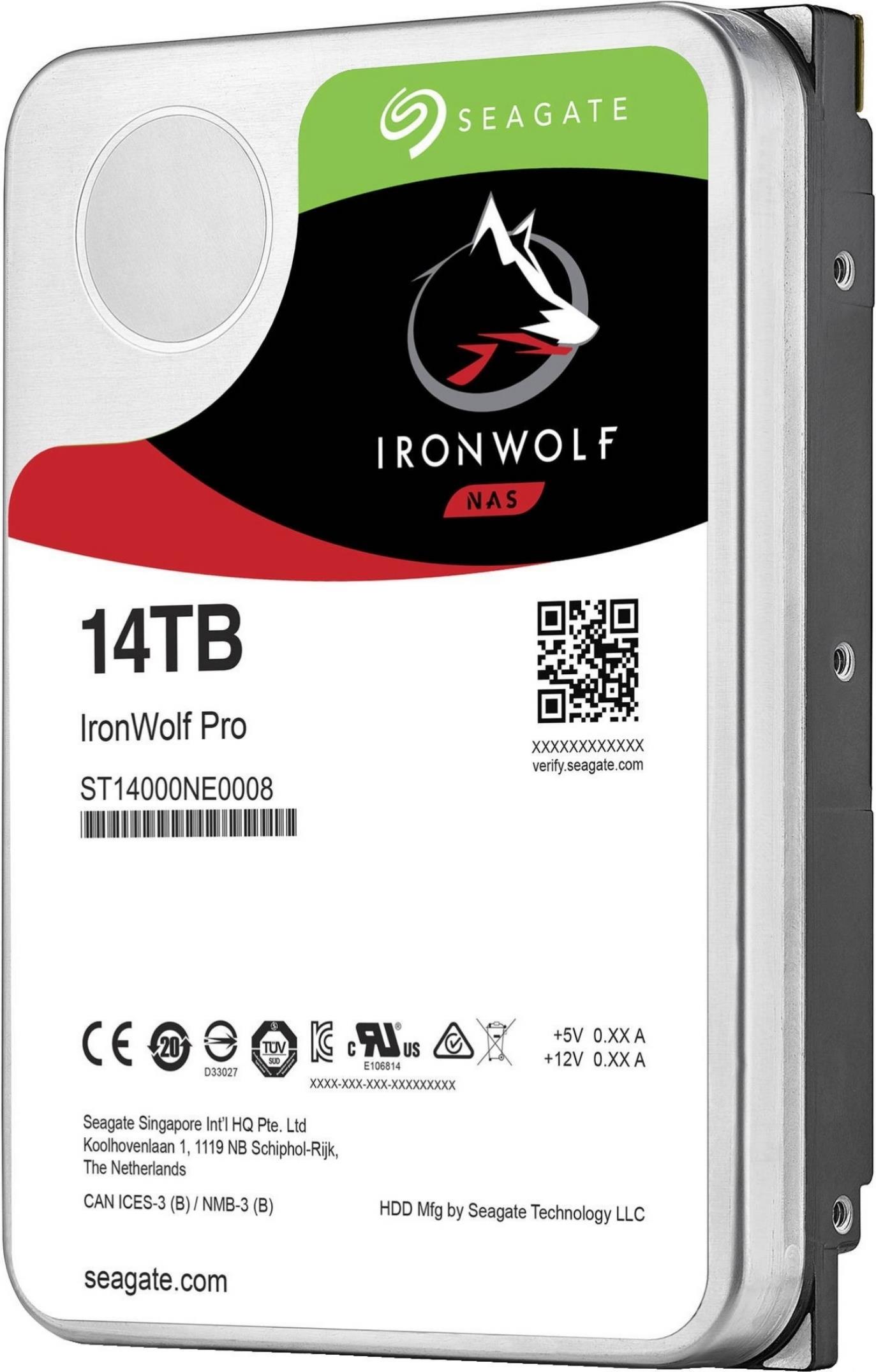 Купить Seagate IronWolf Pro ST14000NEA008 - Festplatte - 14 TB - intern - 3.5" (8.9 cm) - SATA 6Gb/s - 7200 U/min - Puffer: 256 MB - mit 2 Jahre Seagate Rescue Datenwiederherstellung в магазине wardena.ru