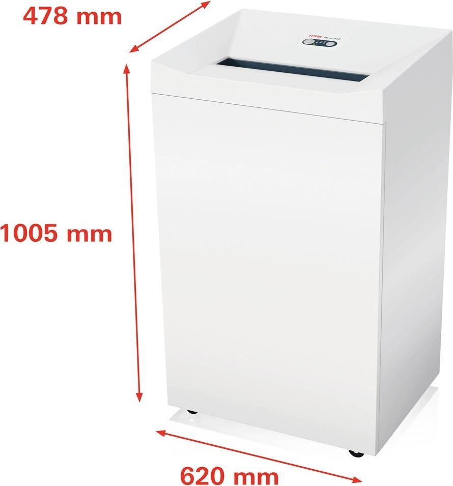 Купить HSM Aktenvernichter PURE 940, Partikelschnitt: 4,5 x 30 mm Schnittleistung: 33-35 Blatt (80 g/qm), Sicherheitsstufe: - 1 Stück (2393131) в магазине wardena.ru