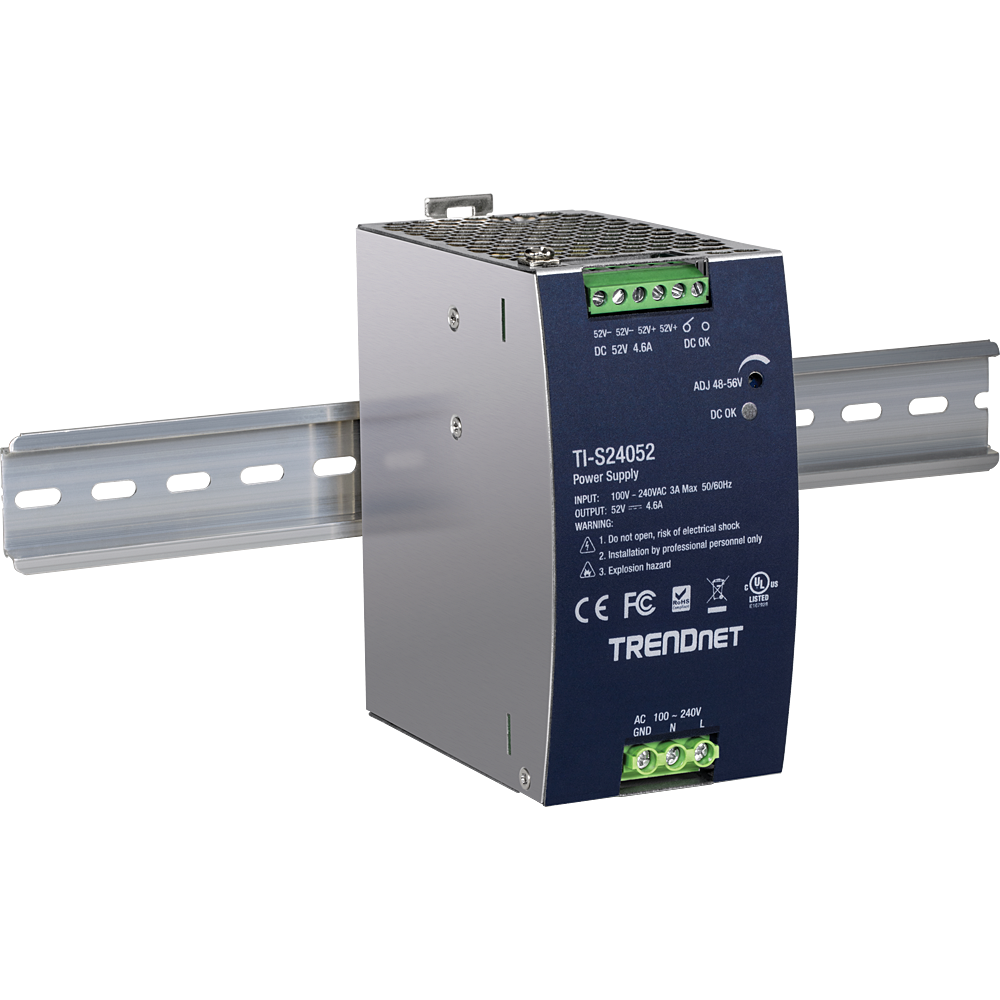 Купить TRENDNET 240W 52V DC 4.61A AC TO DC DIN-RAIL PSP WITH PFC FUNCTION (TI-S24052) в магазине wardena.ru