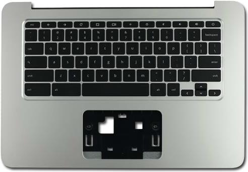 Купить HP Top Cover & Keyboard (UK) - Gehäuse-Unterteil+Tastatur - HP - Schwarz - Silber - Chromebook 14 G4 - UK Englisch (834913-031) в магазине wardena.ru