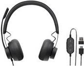 Купить Logitech Zone Wired - Headset - On-Ear - kabelgebunden - aktive Rauschunterdrückung - USB-C - Graphite (981-000875) в магазине wardena.ru