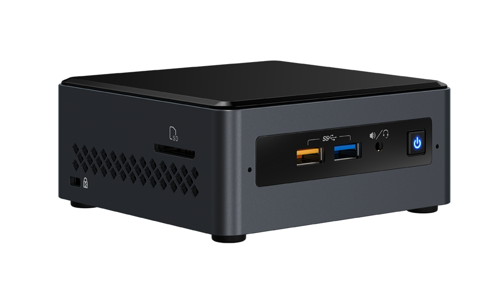 Купить Intel Next Unit of Computing Kit NUC7PJYHN - Barebone - Mini-PC - 1 x Pentium Silver J5005 / 1.5 GHz - RAM 0 GB - UHD Graphics 605 - GigE - WLAN: 802.11a/b/g/n/ac, Bluetooth 5.0 (BOXNUC7PJYHN2) в магазине wardena.ru