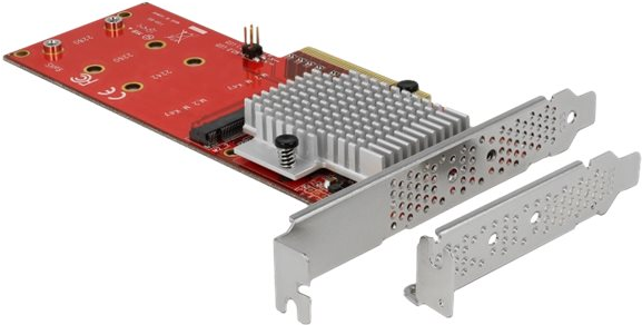 Купить DeLOCK PCI Express Card > 2 x internal M.2 - Schnittstellenadapter - M.2 Card Low-Profile - PCIe 3.0 x8 (90305) в магазине wardena.ru