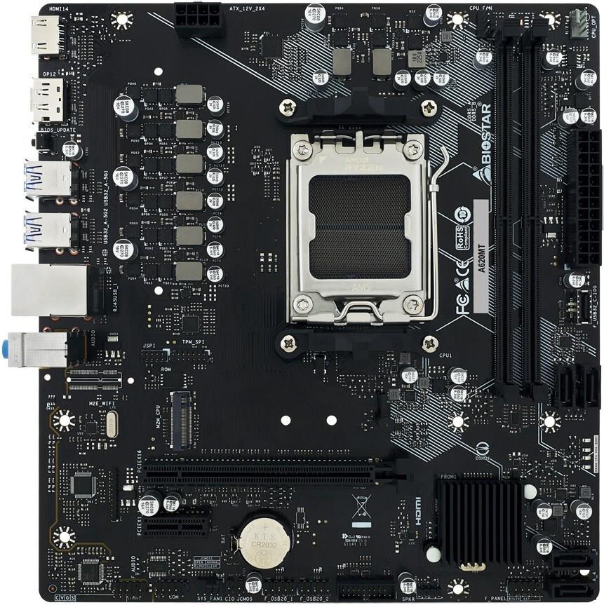 Купить Biostar A620MT - Sockel AM5 Mainboard AMD A620 Anzahl RAM-Steckplätze 2 DDR5 Laufwerksanschlüsse 4 x S-ATA3 600 Micro ATX Anzahl PCI-E x 16 Slots (A620MT) в магазине wardena.ru