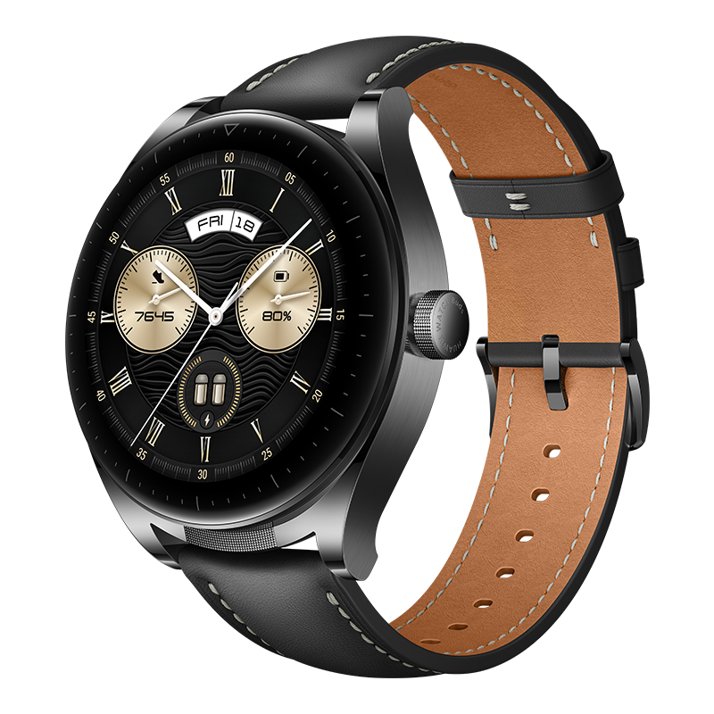 Купить Huawei Watch Buds - 47 mm - Edelstahl - intelligente Uhr mit Riemen - Leder - Handgelenkgröße: 140-210 mm - Anzeige 3.6 cm (1.43") - Bluetooth, NFC - 66.5 g - Schwarz (55029576) в магазине wardena.ru