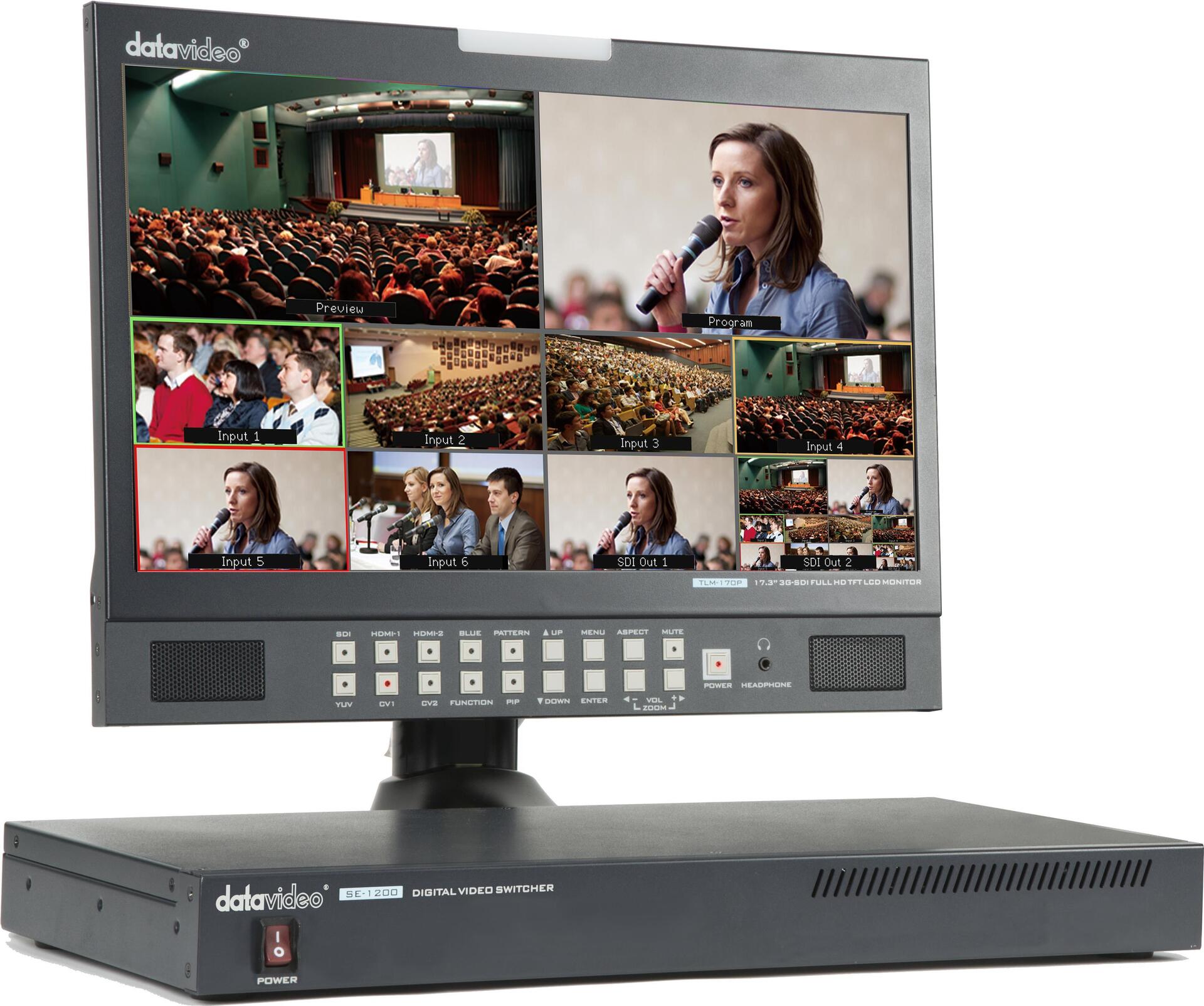 Купить DataVideo SE-1200MU - HDMI - Schwarz - 720p,1080i,1080p - 1U - 19 W - 440 mm (2200-1200) в магазине wardena.ru