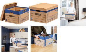 Купить Fellowes SmoothMove™ Prime FastFold® Umzugsbox 29x38x43 cm (47L) - Aufbewahrungsbox - Natürlich/Natur - Rechteckig - Karton - Muster - 47 l (6204001) в магазине wardena.ru