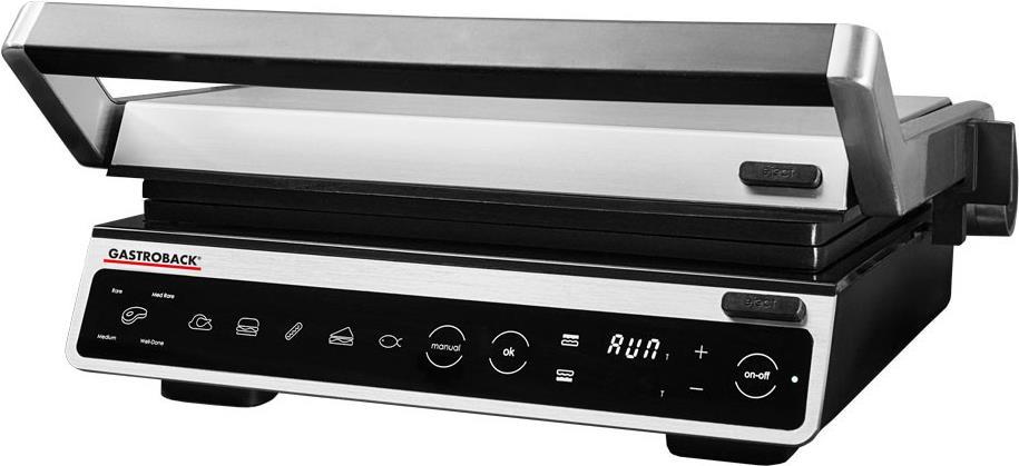 Купить Gastroback Design BBQ Advanced Smart - Schwarz - Edelstahl - Rechteckig - Berührung - 250 x 280 mm - Scharnier - CE - GS TÜV (42542) в магазине wardena.ru