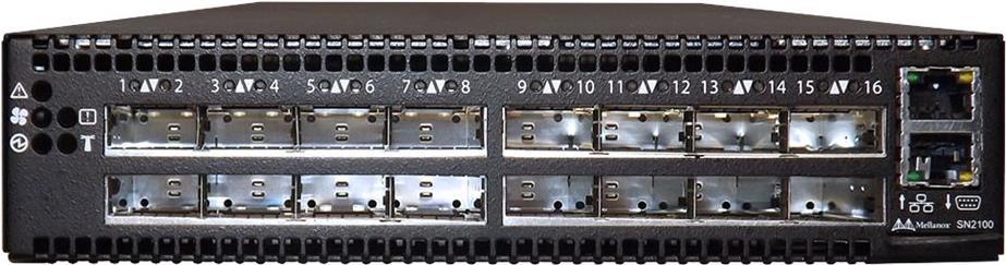 Купить Mellanox Spectrum SN2100 - Switch - L3 - managed - 16 x 100 Gigabit QSFP28 - Luftstrom von vorne nach hinten - an Rack montierbar (MSN2100-CB2RC) в магазине wardena.ru
