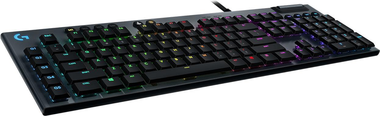 Купить Logitech G G815 Tastatur USB QWERTY US International Schwarz (920-009095) в магазине wardena.ru