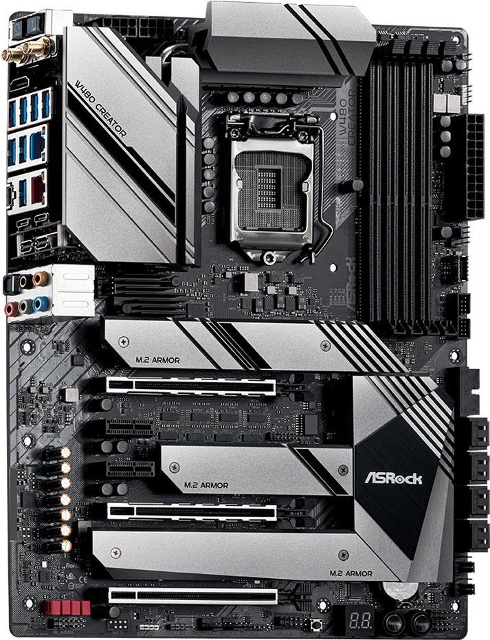 Купить ASRock W480 Creator - Motherboard - ATX - LGA1200-Sockel - W480 - USB-C Gen2, USB 3.2 Gen 1, USB 3.2 Gen 2 - 10 Gigabit LAN, 2.5 Gigabit LAN, Wi-Fi, Bluetooth - Onboard-Grafik (CPU erforderlich) - HD Audio (8-Kanal) (90-MXBC30-A0UAYZ) в магазине wardena.ru