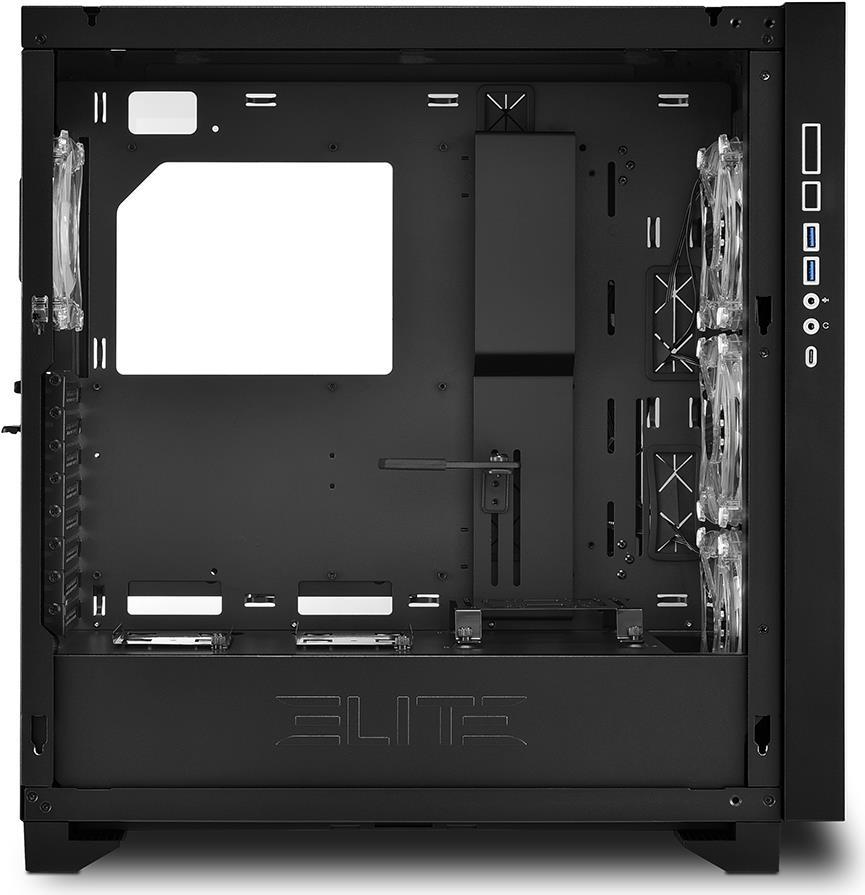 Купить Sharkoon ELITE SHARK CA300H - Tower - PC - Schwarz - ATX - EATX - micro ATX - Mini-ITX - Rot/Grün/Blau - Taschenlüfter (4044951030156) в магазине wardena.ru