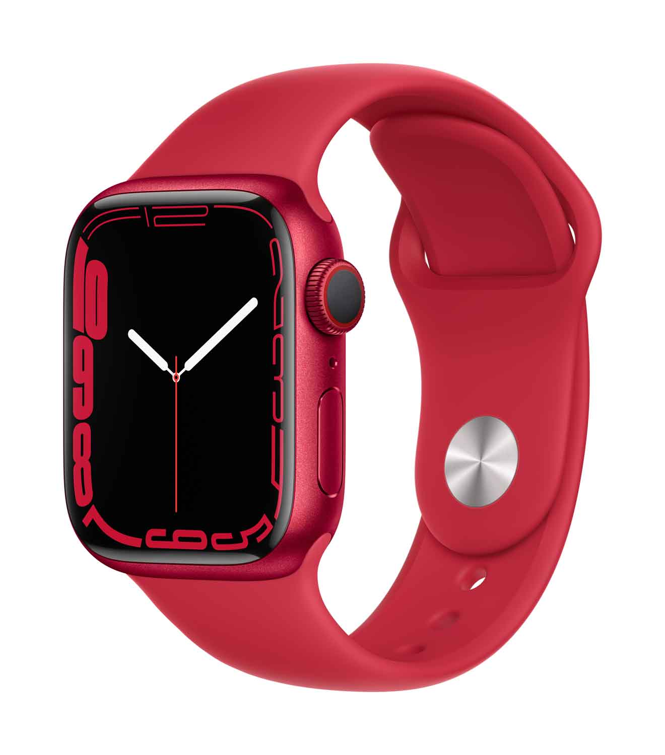 Купить Apple Watch Series 7 (GPS + Cellular) - (PRODUCT) RED - 41 mm - Red Aluminium - intelligente Uhr mit Sportband - Flouroelastomer - rot - Bandgröße: regelmäßig - 32GB - Wi-Fi, Bluetooth - 4G - 32 g (MKHV3FD/A) в магазине wardena.ru