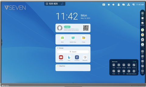 Купить V7 190,50cm (75") PRO IFP ANDROID 11 DISPLAY 4K 8GB RAM 64GB ROM WIFI WALL MT (IFP7502-V7PRO) в магазине wardena.ru