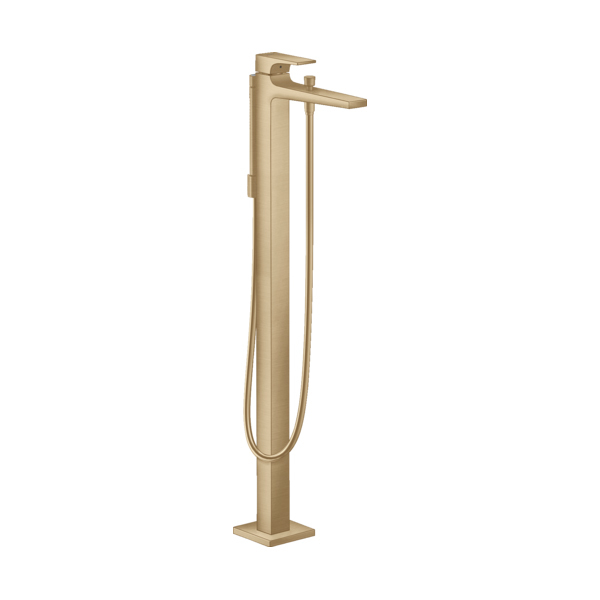 Купить Hansgrohe Metropol Смеситель для ванны однорычажный напольный с рычаговой рукояткой бронза 32532140 в магазине wardena.ru