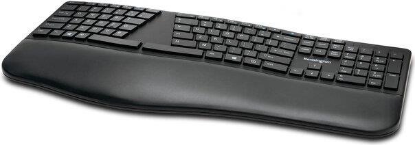 Купить Kensington Pro Fit Ergo Wireless Keyboard - Tastatur - kabellos - 2.4 GHz, Bluetooth 4.2 - Französisch - Schwarz (K75401FR) в магазине wardena.ru