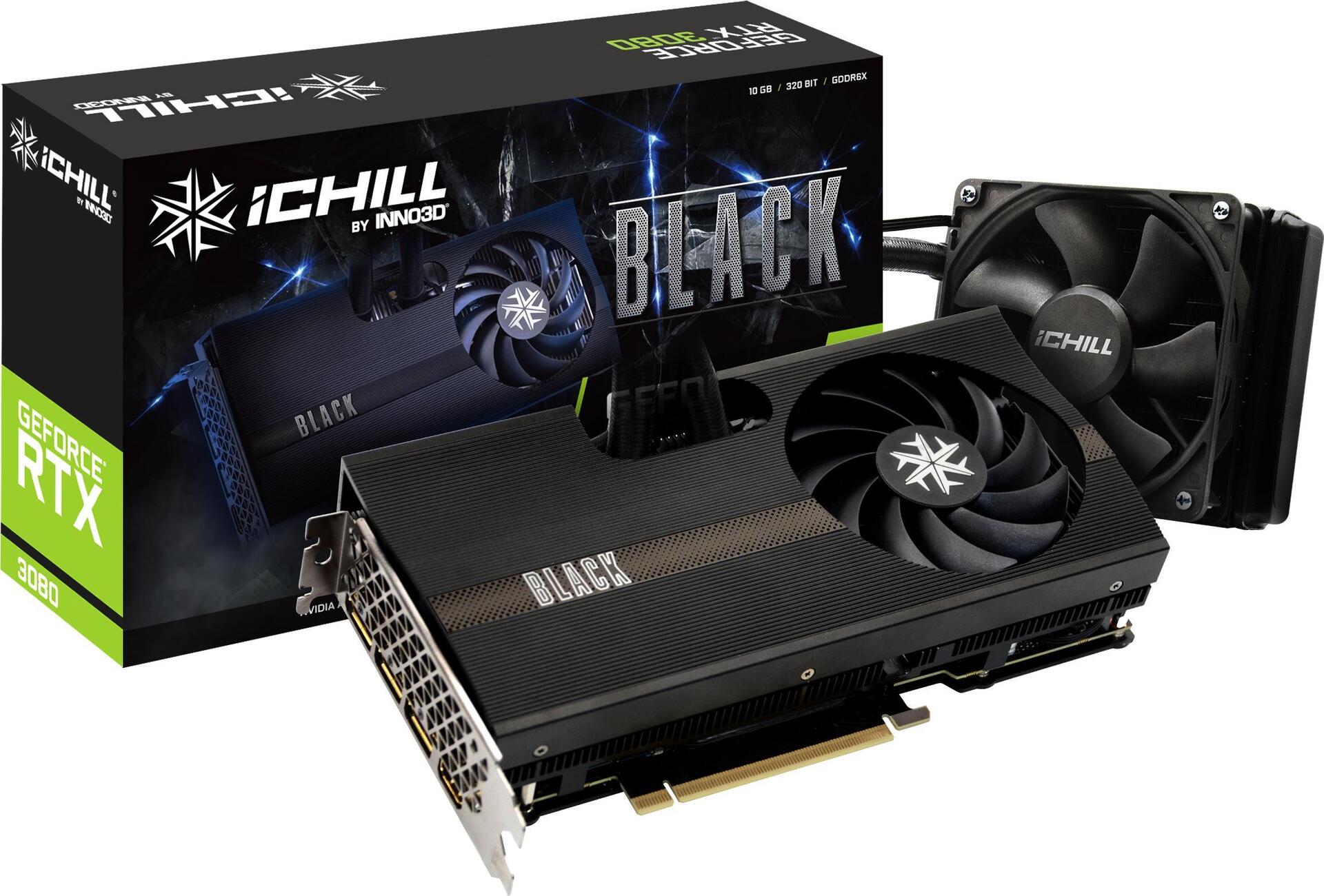 Купить Inno3D iChiLL GeForce RTX 3080 Black LHR - Grafikkarten - GF RTX 3080 - 10 GB GDDR6X - PCIe 4.0 x16 - HDMI, 3 x DisplayPort - Schwarz (C3080B-106XX-1810003H) в магазине wardena.ru