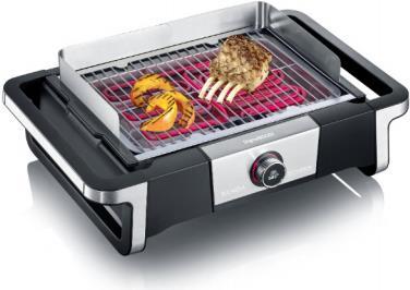 Купить Severin PG 8114 DigitalBOOST Grill Tisch Elektro Schwarz - Silber 3000 W (PG8114) в магазине wardena.ru