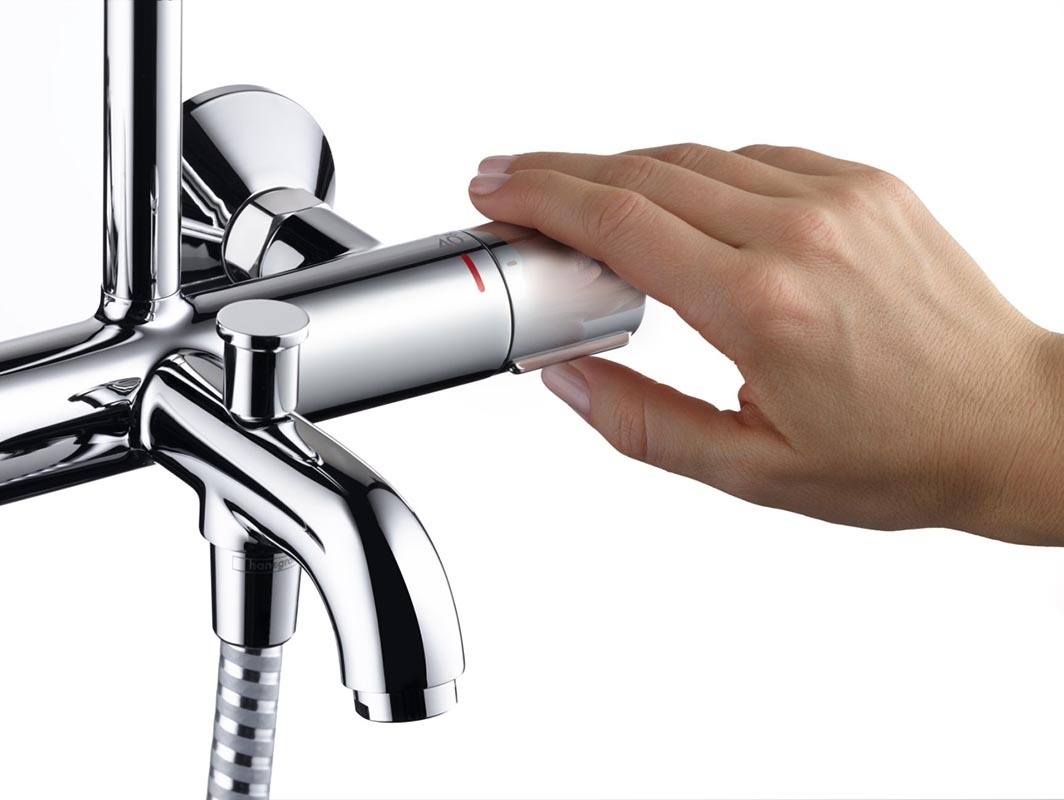 Купить Hansgrohe Vernis Shape Showerpipe 230 1jet с термостатом для ванны хром 26284000 в магазине wardena.ru