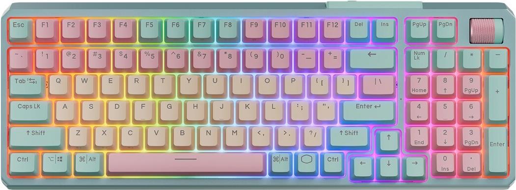 Купить Cooler Master MK770 Tastatur Gaming USB + RF Wireless + Bluetooth QWERTY US Englisch Mehrfarbig (MK-770-MCKR1-US) в магазине wardena.ru