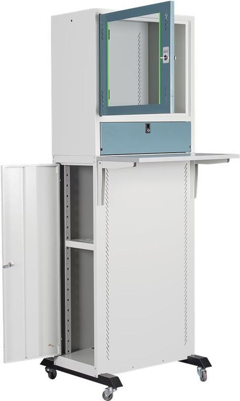 Купить DIGITUS Mobile Workstation DN-39007 - Wagen für Monitor / Tastatur - verriegelbar - Stahl - Grau, RAL 7035, RAL 7031 в магазине wardena.ru