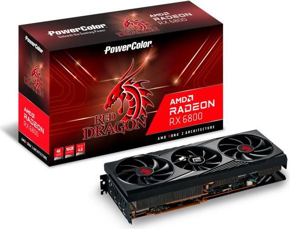 Купить PowerColor Red Dragon AXRX 6800 16GBD6-3DHR/OC Grafikkarte (AXRX 6800 16GBD6-3DHR/OC) в магазине wardena.ru