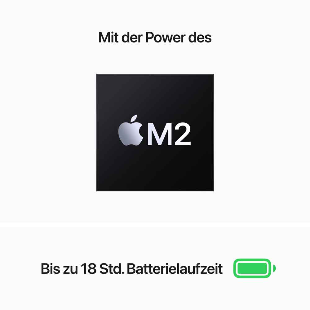 Купить Apple MacBook Air - M2 - M2 8-core GPU - 8 GB RAM - 256 GB SSD - 34.5 cm (13.6") IPS 2560 x 1664 (WQXGA) - Wi-Fi 6 - Starlight - kbd: Deutsch (MLY13D/A) в магазине wardena.ru