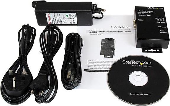 Купить StarTech.com 1 Port RS232 Serial Ethernet Device Server - PoE Power Over Ethernet - Geräteserver - 10Mb LAN, 100Mb LAN, RS-232 (NETRS2321POE) в магазине wardena.ru