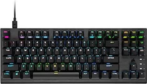 Купить CORSAIR K60 PRO TKL RGB Optine-Mechanic-Tastatur für Spiele RGB-LED-Beleuchtung CORSAIR OPX Schwarz (91101) в магазине wardena.ru