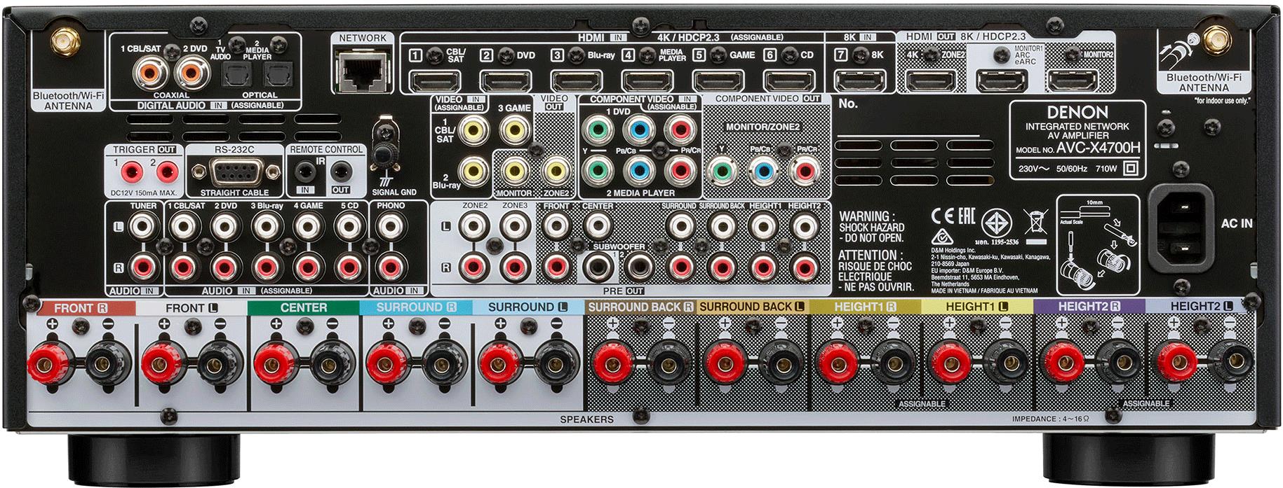 Купить Denon AVC-X4700H 125 W 9.2 Kanäle Surround 3D Schwarz (AVCX4700HBKE2) в магазине wardena.ru