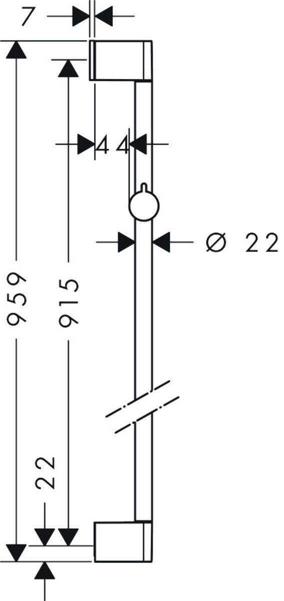 Купить Hansgrohe Unica Душевая штанга Croma 90 см хром 26506000 в магазине wardena.ru