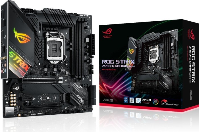 Купить ASUS ROG STRIX Z490-G GAMING (WI-FI) - Motherboard - micro ATX - LGA1200-Sockel - Z490 Chipsatz - USB-C Gen2, USB 3.2 Gen 1, USB 3.2 Gen 2 - 2.5 Gigabit LAN, Wi-Fi, Bluetooth - Onboard-Grafik (CPU erforderlich) - HD Audi (90MB1300-M0EAY0) в магазине wardena.ru