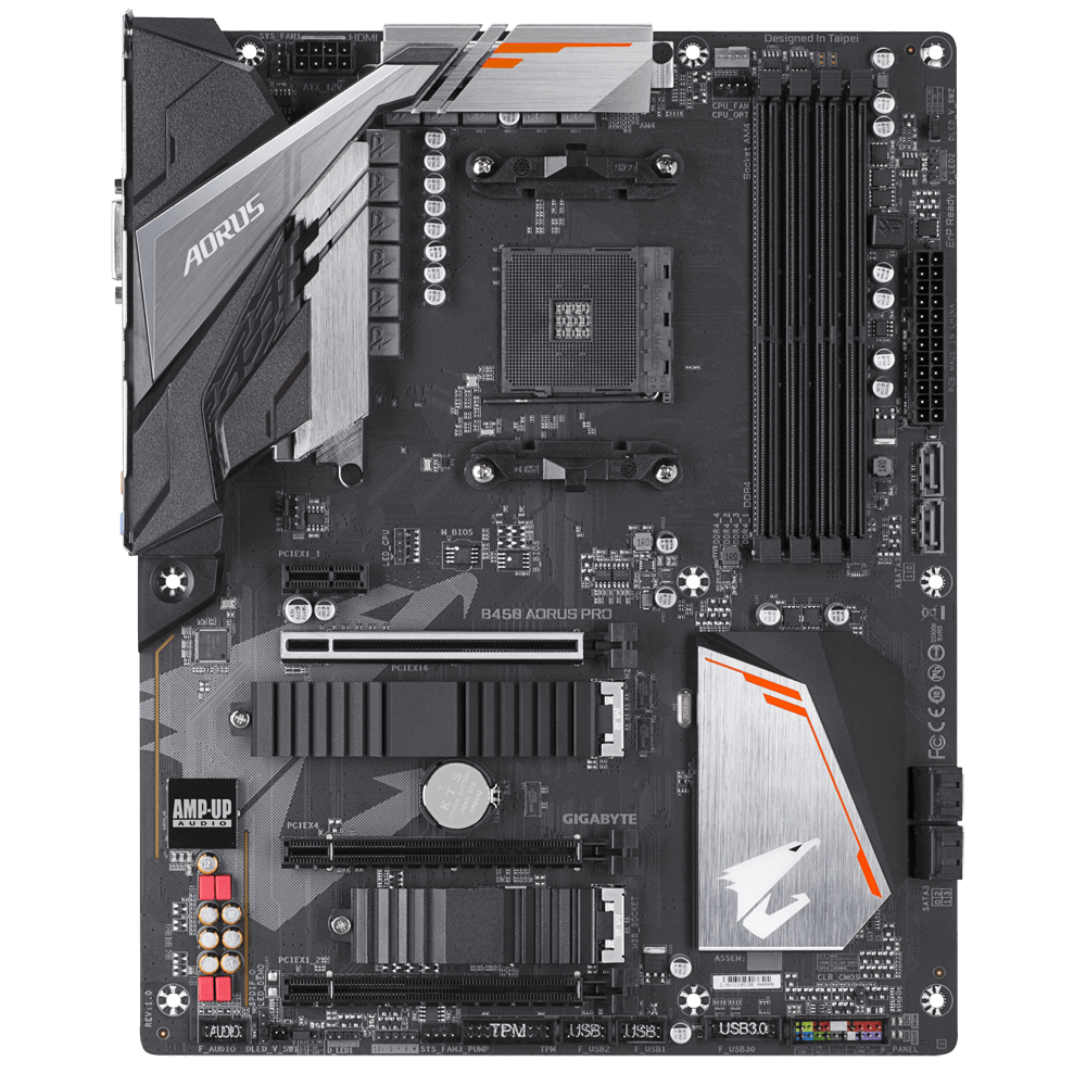 Купить Gigabyte B450 AORUS PRO - 1.0 - Motherboard - ATX - Socket AM4 - AMD B450 - USB 3.1 Gen 1, USB-C Gen2, USB 3.1 Gen 2 - Gigabit LAN - Onboard-Grafik (CPU erforderlich) - HD Audio (8-Kanal) в магазине wardena.ru