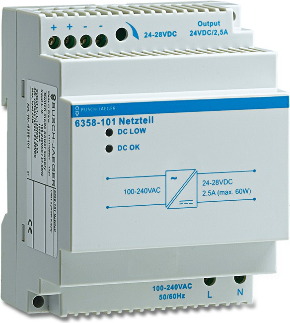 Купить Busch-Jaeger 6358-101 Netzteil & Spannungsumwandler Indoor Weiß (2CKA006310A0166) в магазине wardena.ru