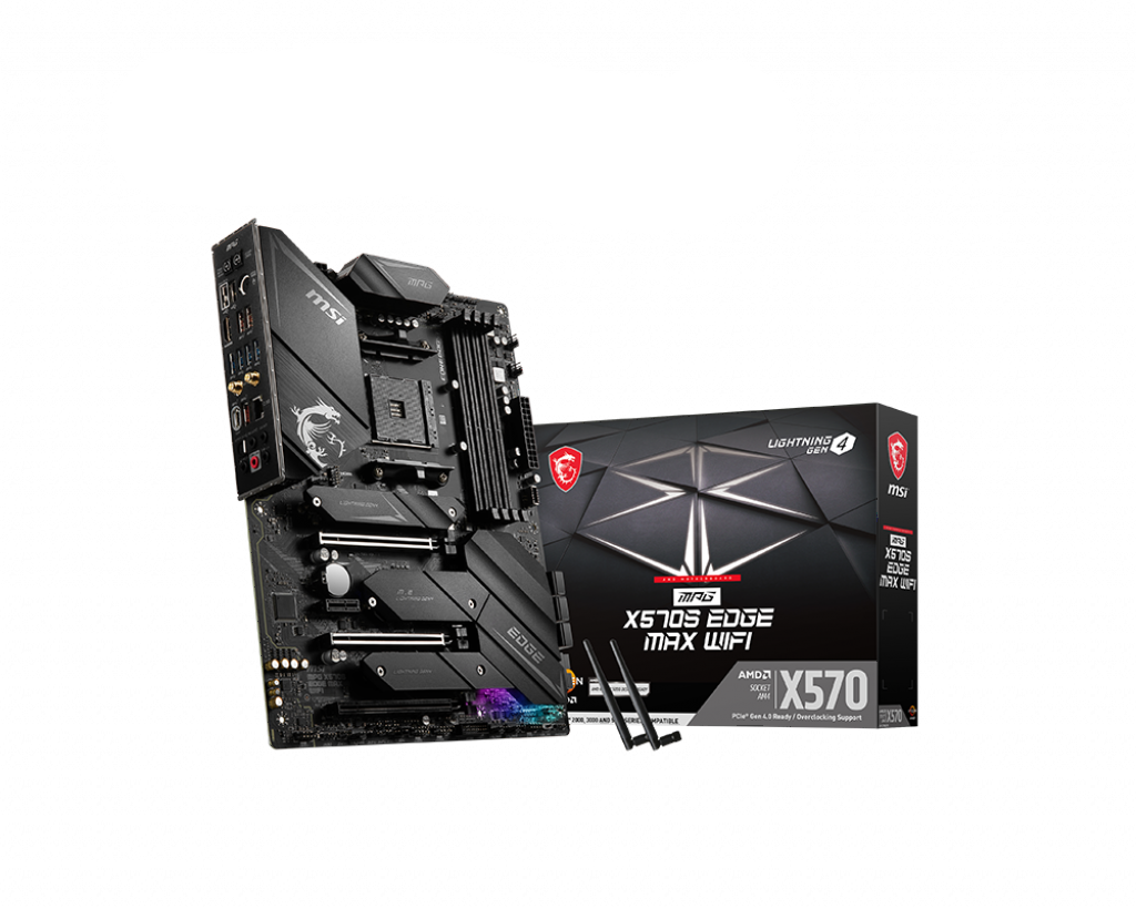 Купить MSI MPG X570S EDGE MAX WIFI - Motherboard - ATX - Socket AM4 - AMD X570 Chipsatz - USB-C Gen2, USB 3.2 Gen 1, USB 3.2 Gen 2 - 2.5 Gigabit LAN, Wi-Fi, Bluetooth - Onboard-Grafik (CPU erforderlich) - HD Audio (8-Kanal) (7D53-003R) в магазине wardena.ru