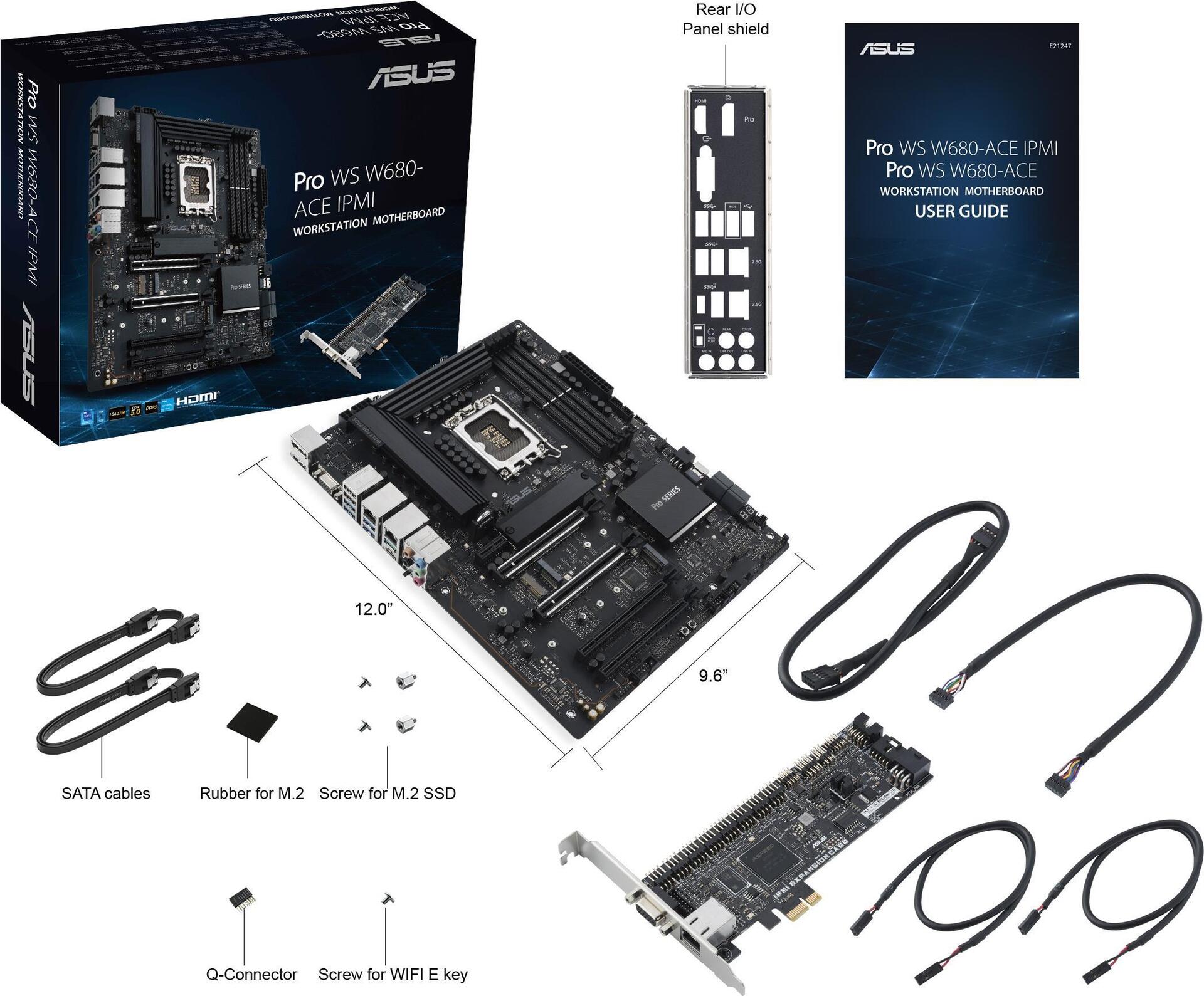 Купить ASUS PRO WS W680-ACE IPMI - Intel - LGA 1700 - Intel® Celeron® - Intel® Core™ i5 - Intel® Core™ i7 - Intel® Core™ i9 - Intel® Pentium® Gold - LGA 1700 - DDR5-SDRAM - 128 GB (90MB1DN0-M0EAY0) в магазине wardena.ru