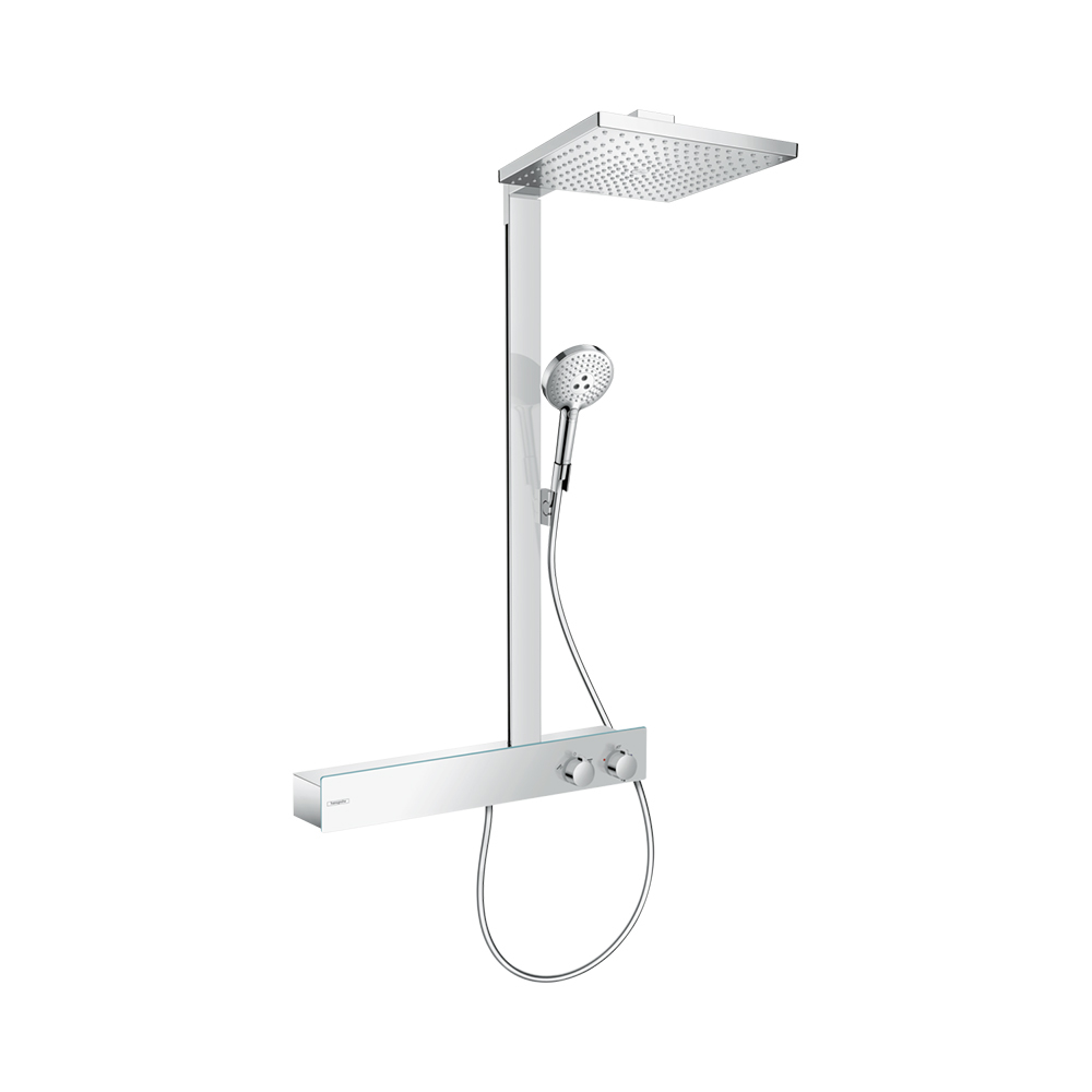Купить Hansgrohe Raindance E Showerpipe 300 1jet Душевой набор с термостатом ShowerTablet 600 хром 27363000 в магазине wardena.ru