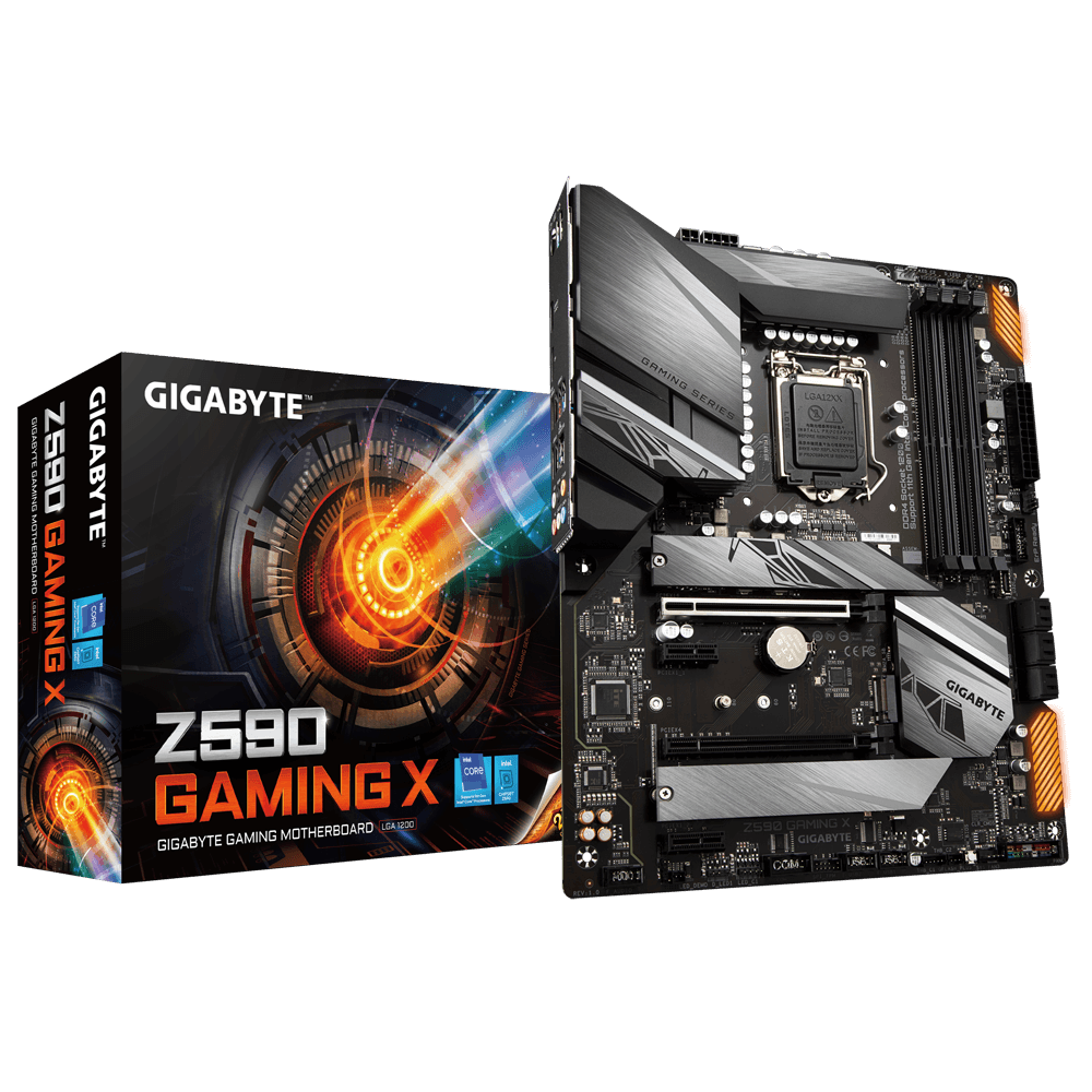 Купить Gigabyte Z590 GAMING X - Intel - LGA 1200 - Intel® Celeron® - Intel® Core™ i3 - Intel Core i5 - Intel Core i7 - Intel Core i9 - Intel® Pentium® - LGA 1200 (Socket H5) - DDR4-SDRAM - DIMM (Z590 GAMING X) в магазине wardena.ru