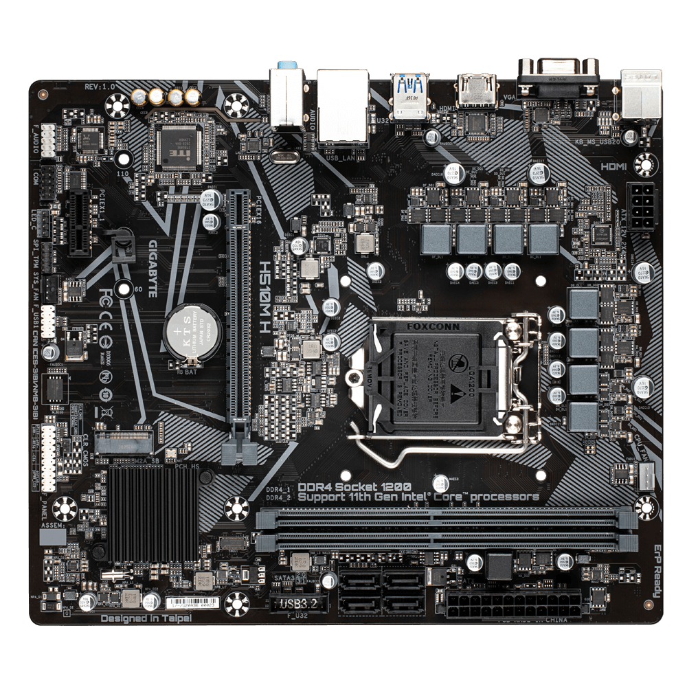 Купить Gigabyte H510M H - Intel - LGA 1200 - Intel® Celeron® - Intel® Core™ i3 - Intel Core i5 - Intel Core i7 - Intel Core i9 - Intel® Pentium® - LGA 1200 (Socket H5) - DDR4-SDRAM - 64 GB (H510M H) в магазине wardena.ru