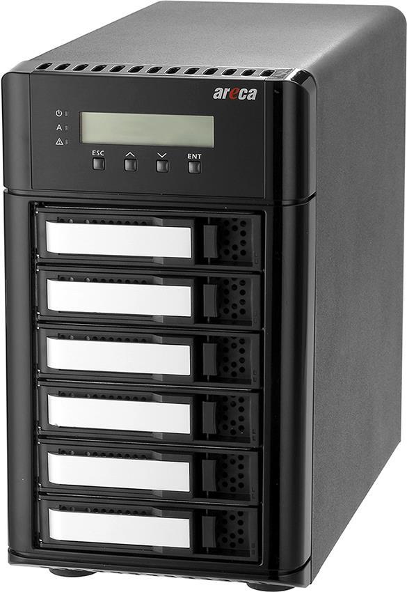 Купить Areca 8050T3U-6 Eingebauter Ethernet-Anschluss Tower Schwarz (ARC-8050T3U-6) в магазине wardena.ru