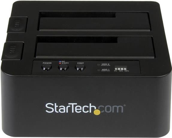 Купить StarTech.com "USB 3,1 (10 Gbit/s) Duplizierer Dockingstation für 2.5"" & 3.5"" SATA SSD/HDD Laufwerke - Clone / Kopierstation bis zu 28GB/min " - Festplattenduplikator - 2 Schächte (SATA-300) (SDOCK2U313R) в магазине wardena.ru