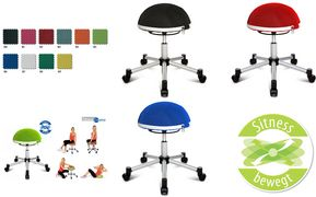 Купить Topstar Fitness-Hocker "Sitness Half Ball", blau Sitzhöhe: 530 - 660 mm, Sitzdurchmesser: 400 mm, stufenlos - 1 Stück (SH17 BB6) в магазине wardena.ru